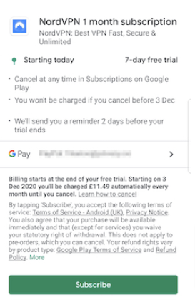NordVPN Free Trial for Android Users