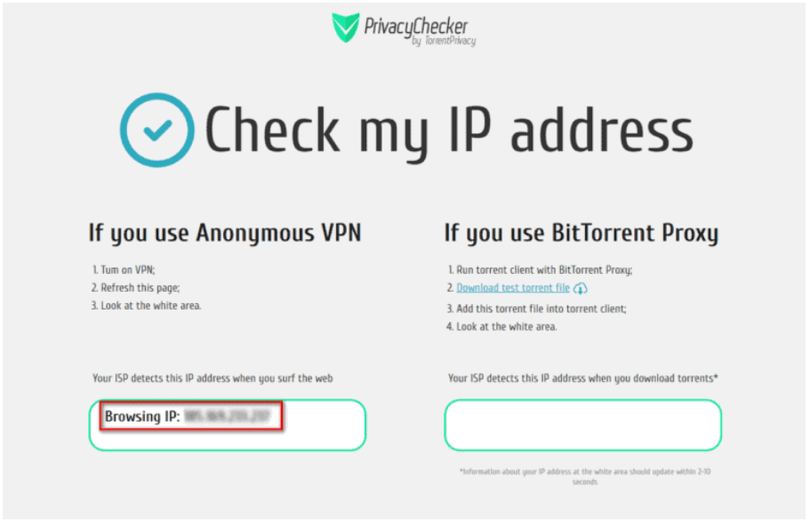 Check my IP address