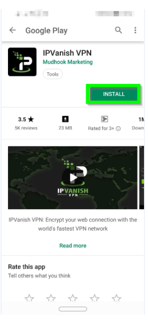 Click on the IPVanish App
