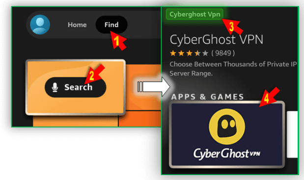 Search for CyberGhost VPN