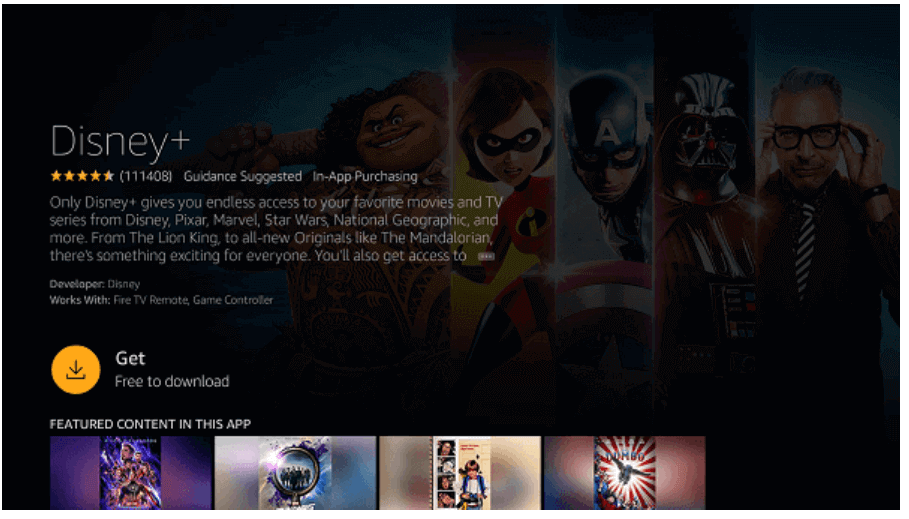 Select the Disney Plus app