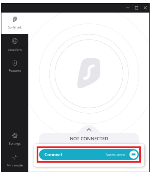 Surfshark will automatically connect