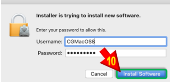 enter your macOS Username and Password
