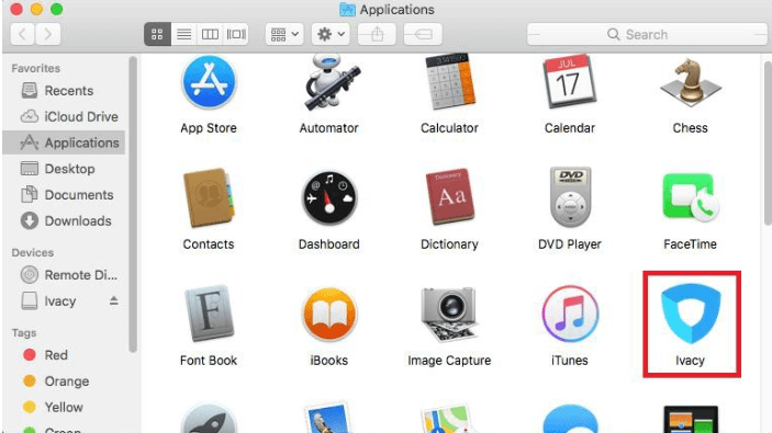 Drag the App to the Folder