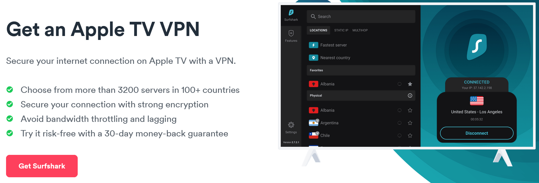 SurfShark VPN for Apple TV