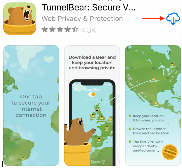 Install TunnelBear VPN App