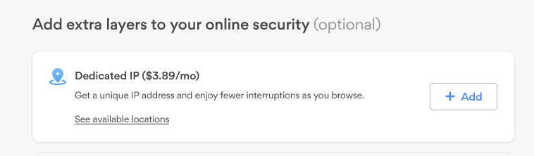 NordVPN Static IP Subscription