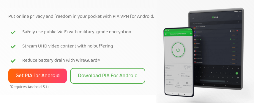 PIA VPN for Android