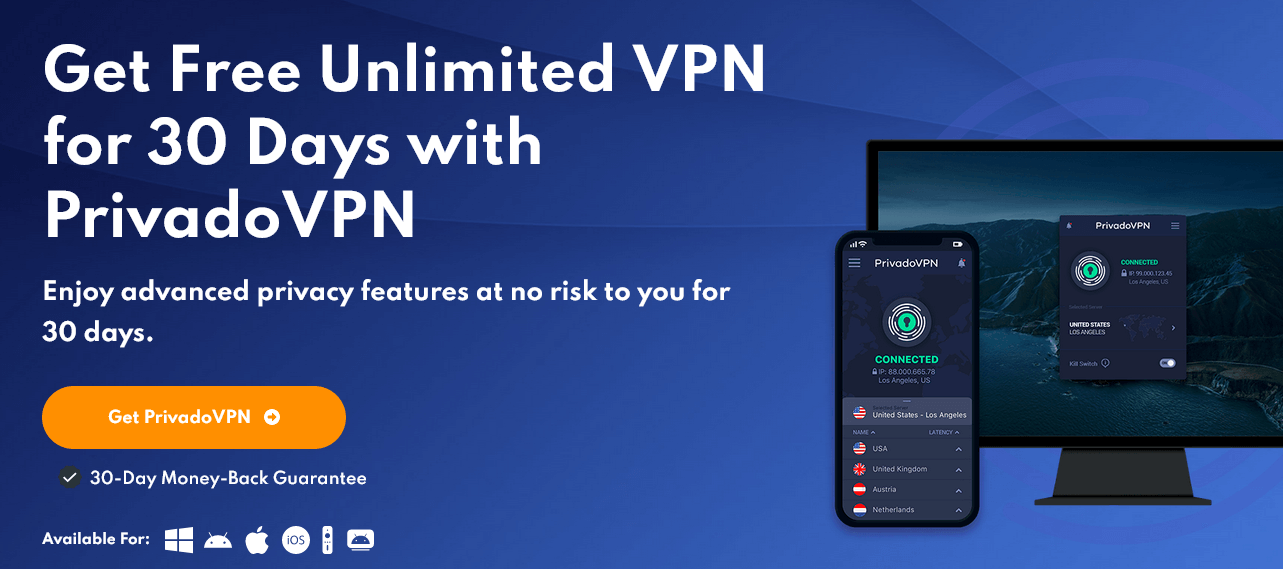 PrivadoVPN Pricing Plan