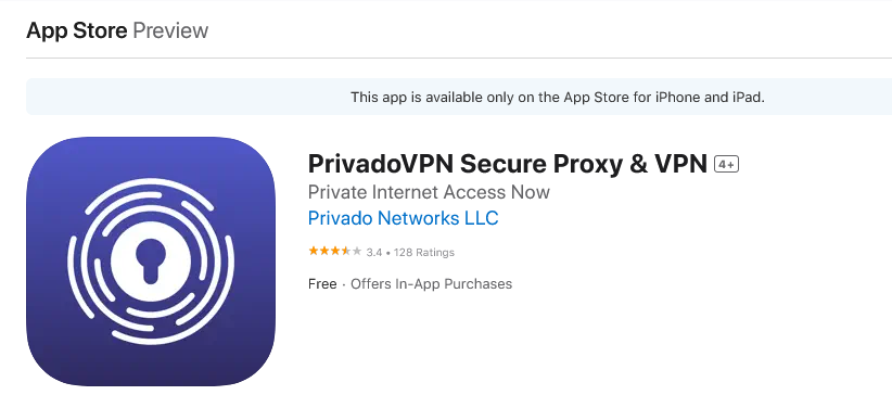 PrivadoVPN iPhone Review