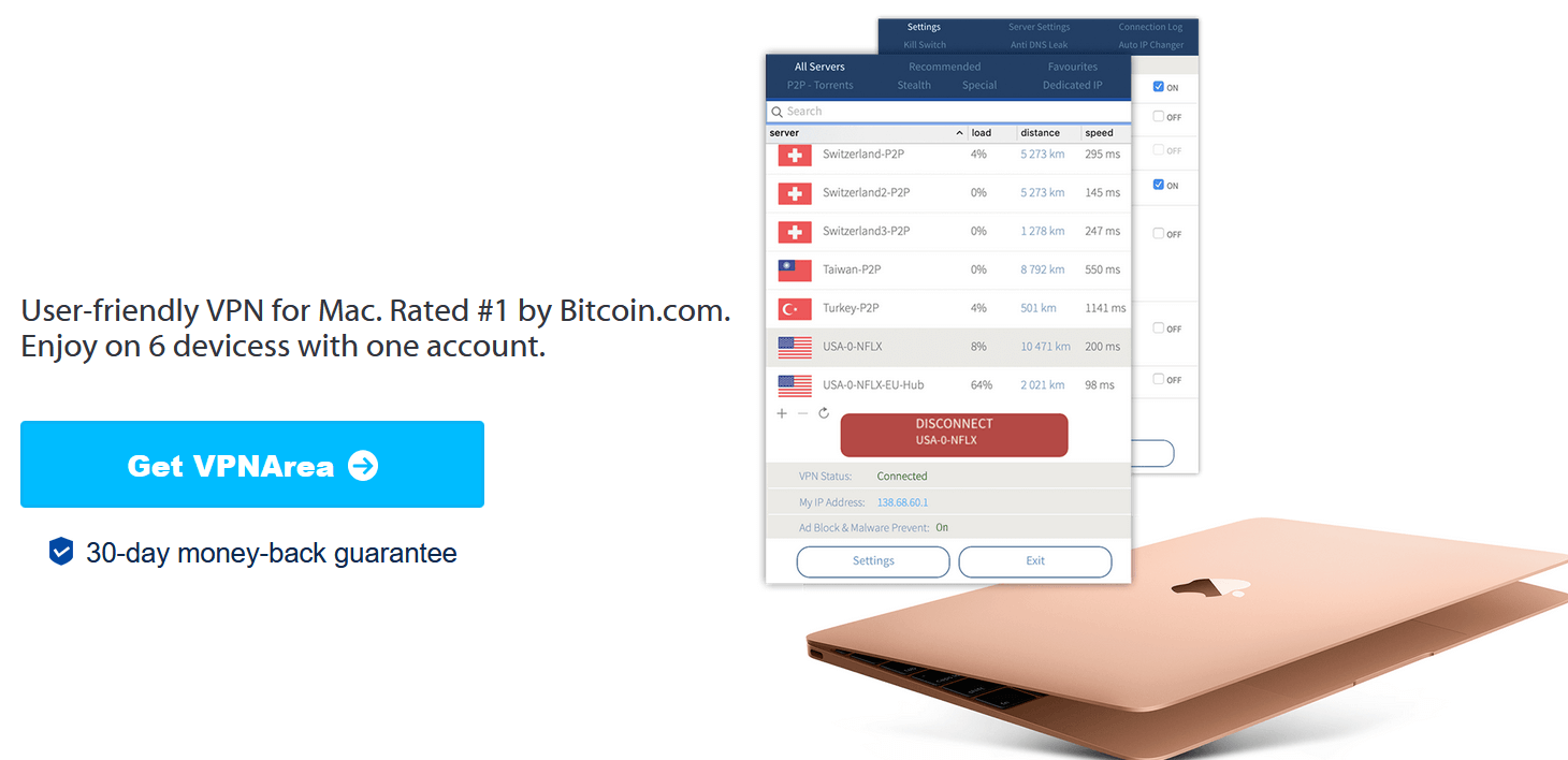 VPNArea For MacOS