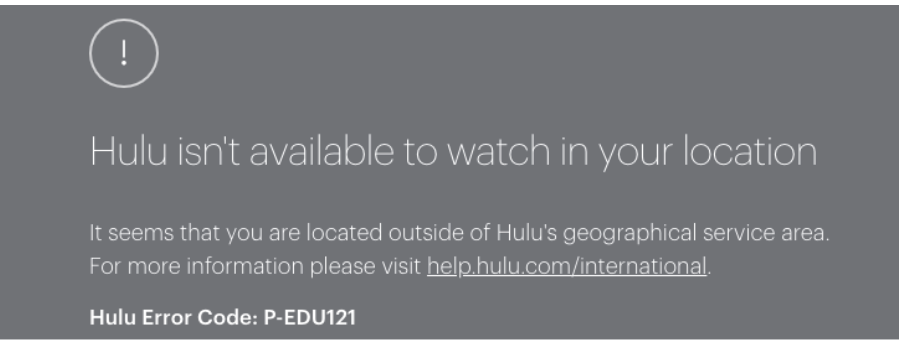 Availability of Hulu