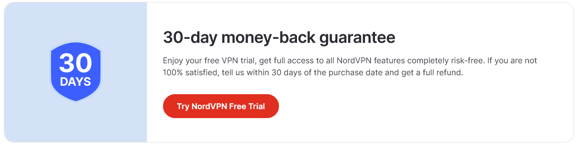 NordVPN 30 Days Money Back Guarantee