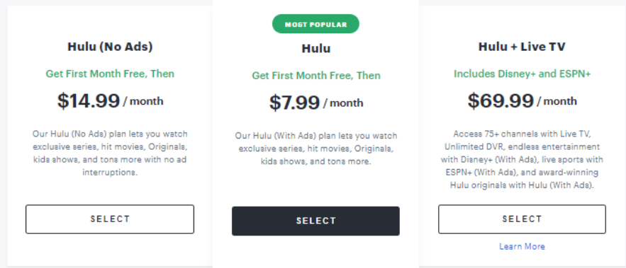 Price of Hulu in the UK