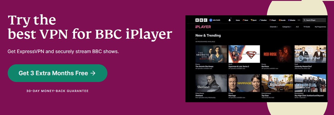 Try ExpressVPN to Access BBC iPlayer in Germany